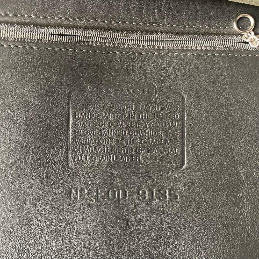 Coach Dark Gray Hippie Leather Crossbody Bag - Picture 3 of 4